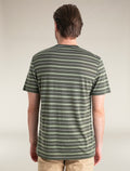 Men's Merino Blend Wave T-Shirt Stripe Loden/Lichen - 2