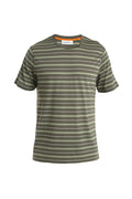 Men's Merino Blend Wave T-Shirt Stripe Loden/Lichen - 6