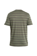 Men's Merino Blend Wave T-Shirt Stripe Loden/Lichen - 7