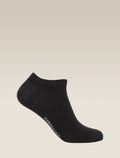 Chaussettes Vie quotidienne invisibles en mérinos Homme Black/Snow - 1