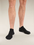 Chaussettes Vie quotidienne invisibles en mérinos Homme Black/Snow - 5