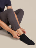 Chaussettes Vie quotidienne invisibles en mérinos Homme Black/Snow - 2