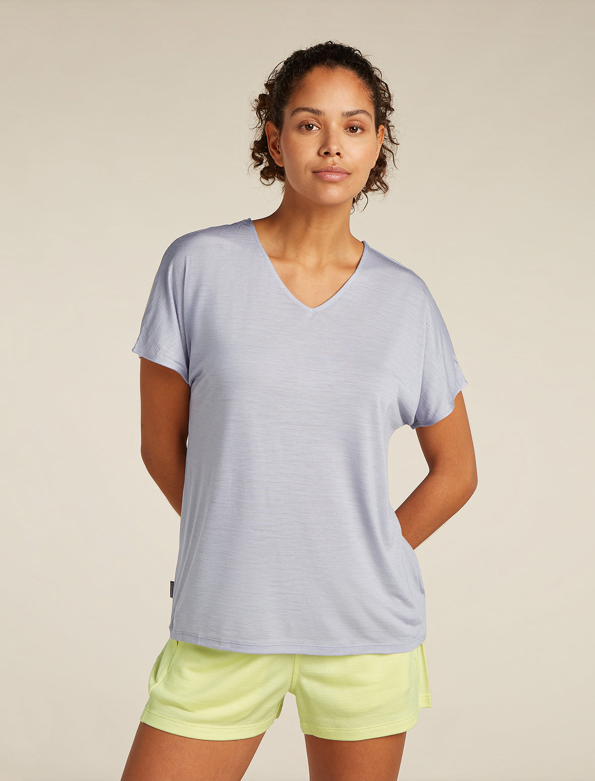 Women's Merino Blend Drayden Reversible Top Grey quartz - 1