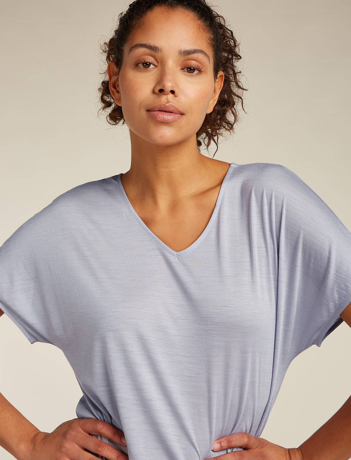 Women's Merino Blend Drayden Reversible Top Grey quartz - 5