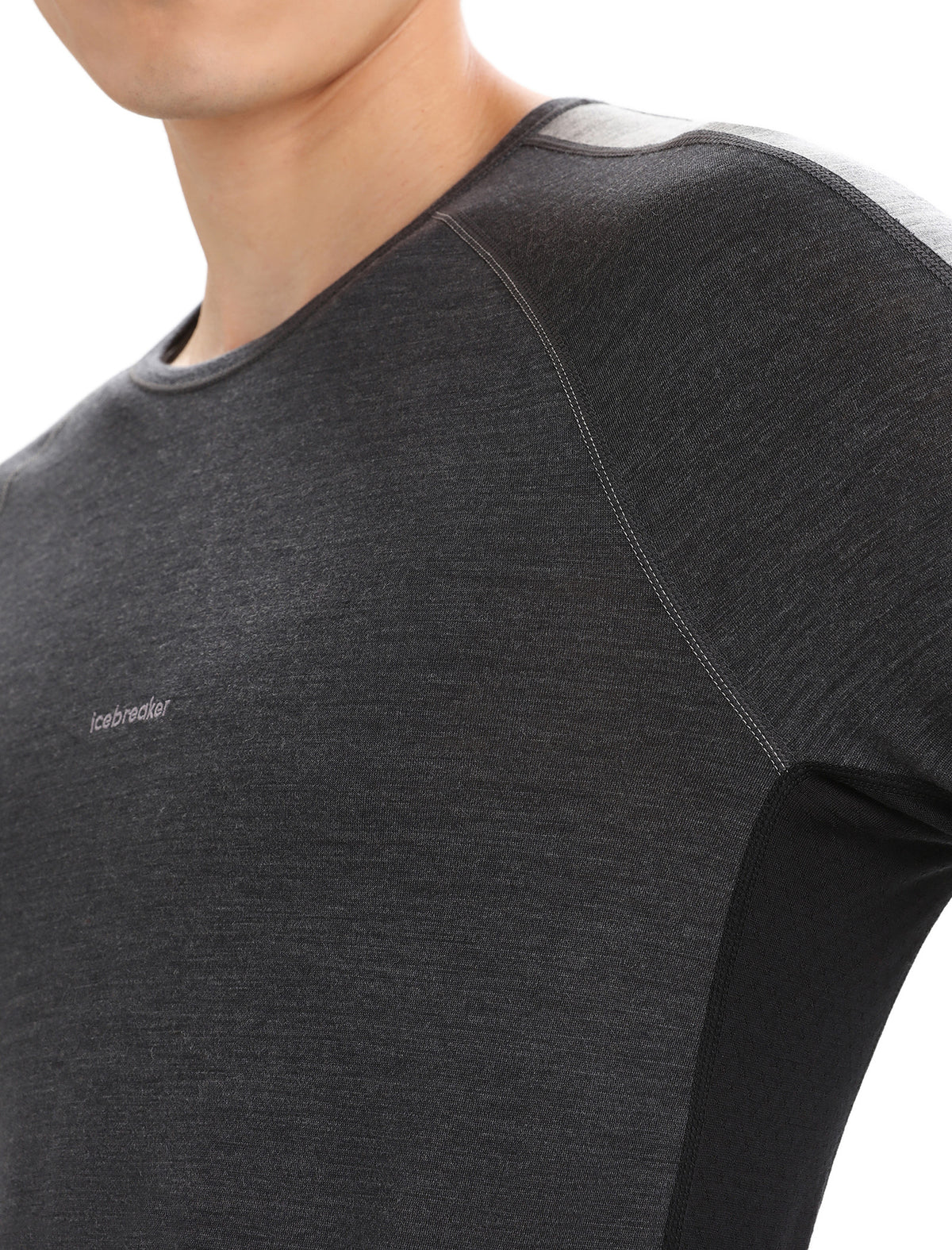 Men's 125 ZoneKnit™ Long Sleeve Crewe Thermal Top Jet Heather/Black - 12