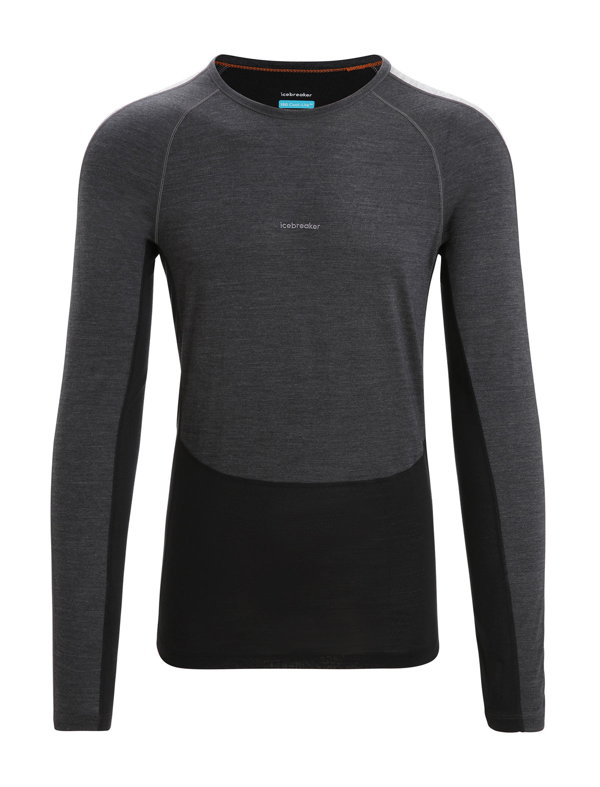 Men's 125 ZoneKnit™ Long Sleeve Crewe Thermal Top Jet Heather/Black - 14