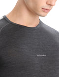 Men's 125 ZoneKnit™ Long Sleeve Crewe Thermal Top Jet Heather/Black - 5
