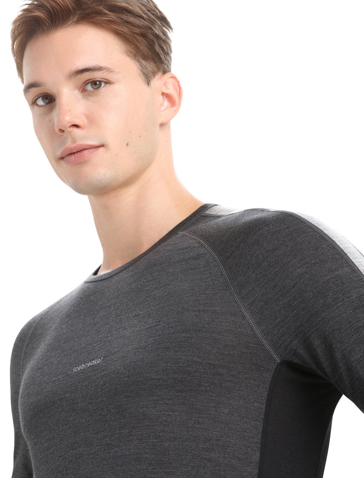 Men's 125 ZoneKnit™ Long Sleeve Crewe Thermal Top Jet Heather/Black - 5