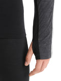 Men's 125 ZoneKnit™ Long Sleeve Crewe Thermal Top Jet Heather/Black - 7