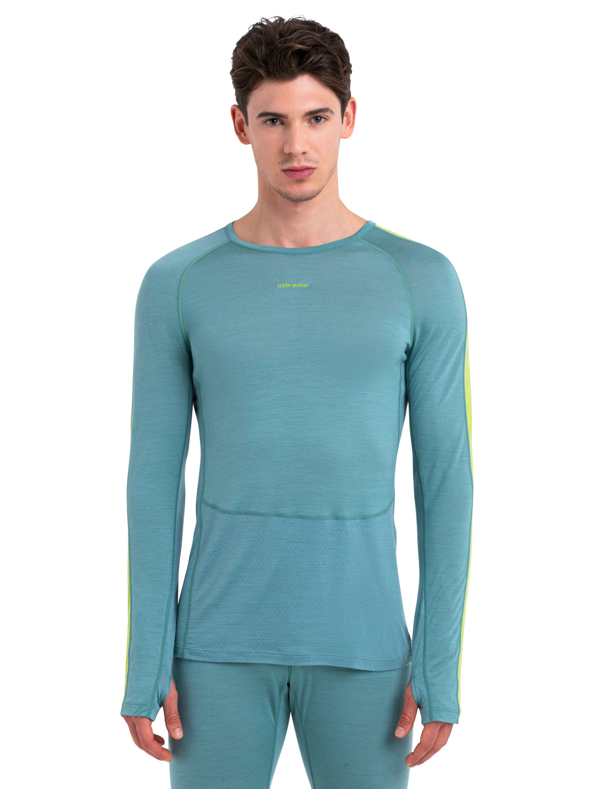 Men's 125 ZoneKnit™ Long Sleeve Crewe Thermal Top Cloud Ray/Hyper - 1