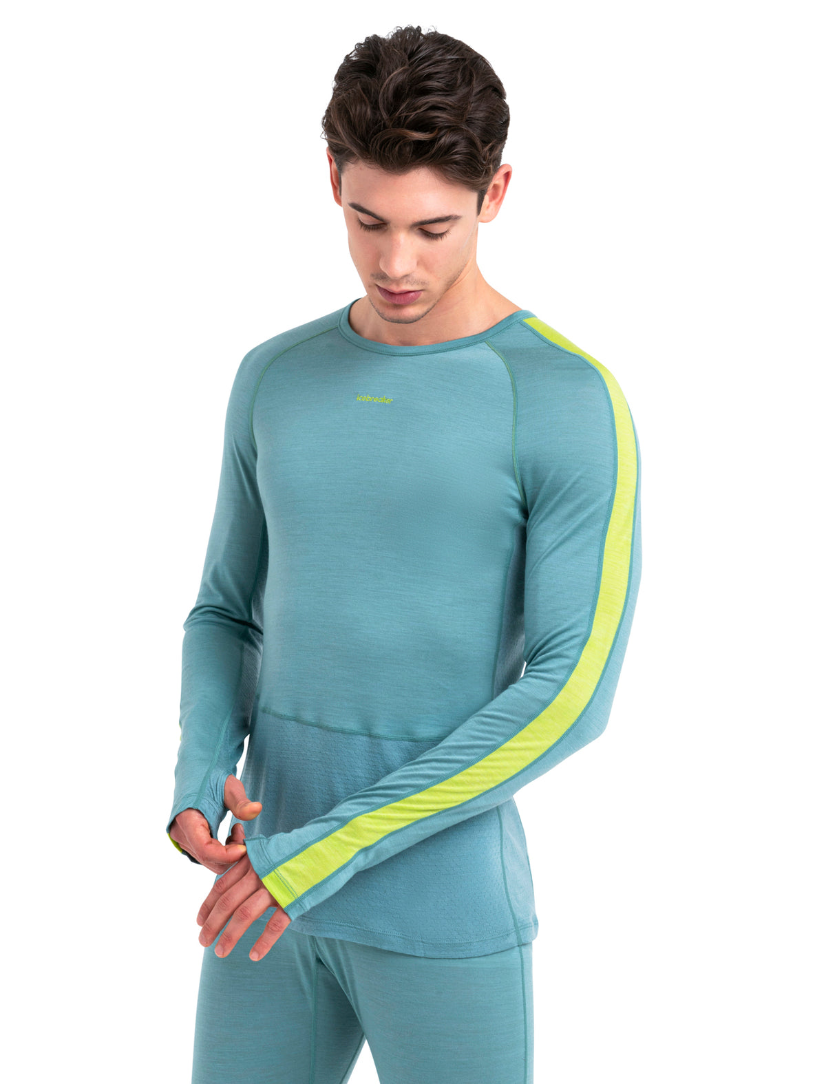 Men's 125 ZoneKnit™ Long Sleeve Crewe Thermal Top Cloud Ray/Hyper - 3