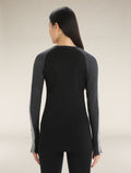 Women's 125 ZoneKnit™ Long Sleeve Crewe Thermal Top Jet Heather/Black - 9