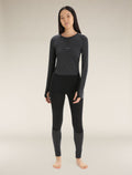 Women's 125 ZoneKnit™ Long Sleeve Crewe Thermal Top Jet Heather/Black - 10