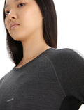 Women's 125 ZoneKnit™ Long Sleeve Crewe Thermal Top Jet Heather/Black - 12