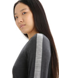 Women's 125 ZoneKnit™ Long Sleeve Crewe Thermal Top Jet Heather/Black - 13