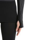 Women's 125 ZoneKnit™ Long Sleeve Crewe Thermal Top Jet Heather/Black - 14