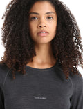 Women's 125 ZoneKnit™ Long Sleeve Crewe Thermal Top Jet Heather/Black - 5