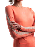 Women's 125 ZoneKnit™ Long Sleeve Crewe Thermal Top Tang/Praline - 5