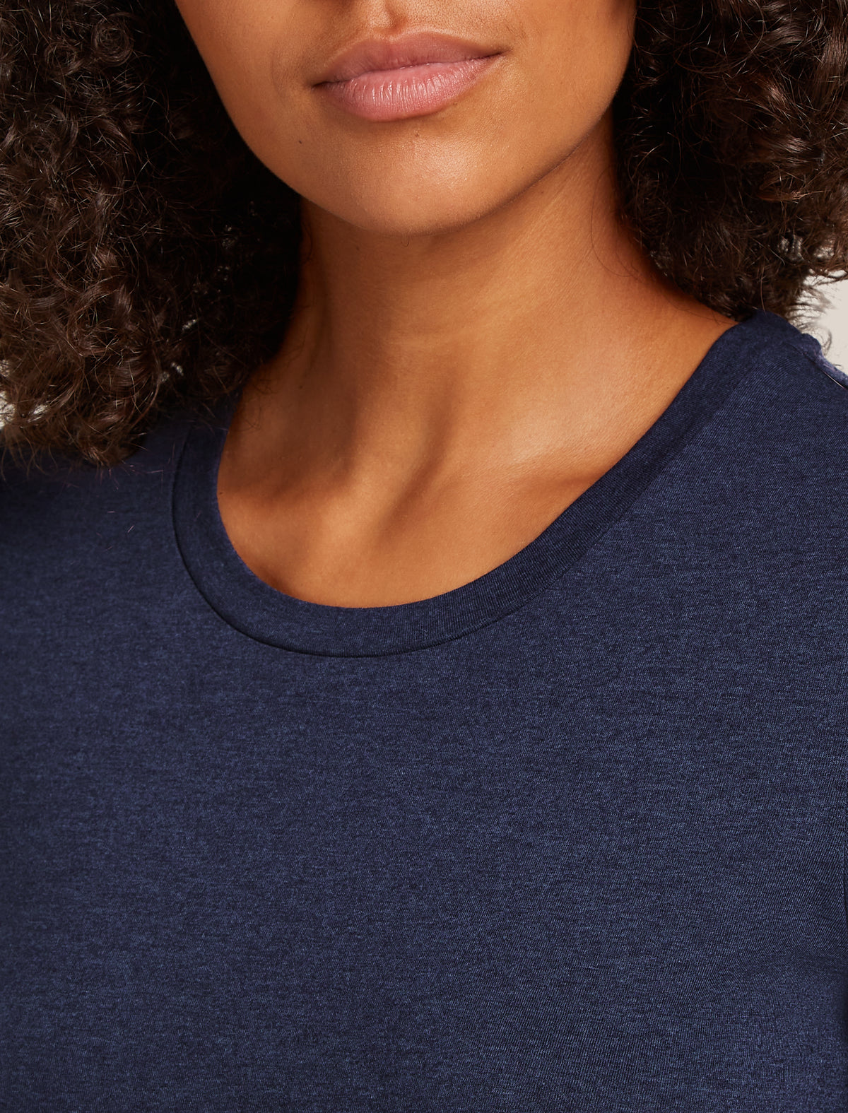 T-shirt Central Classic en mélange de mérinos Women's Midnight Navy - 5