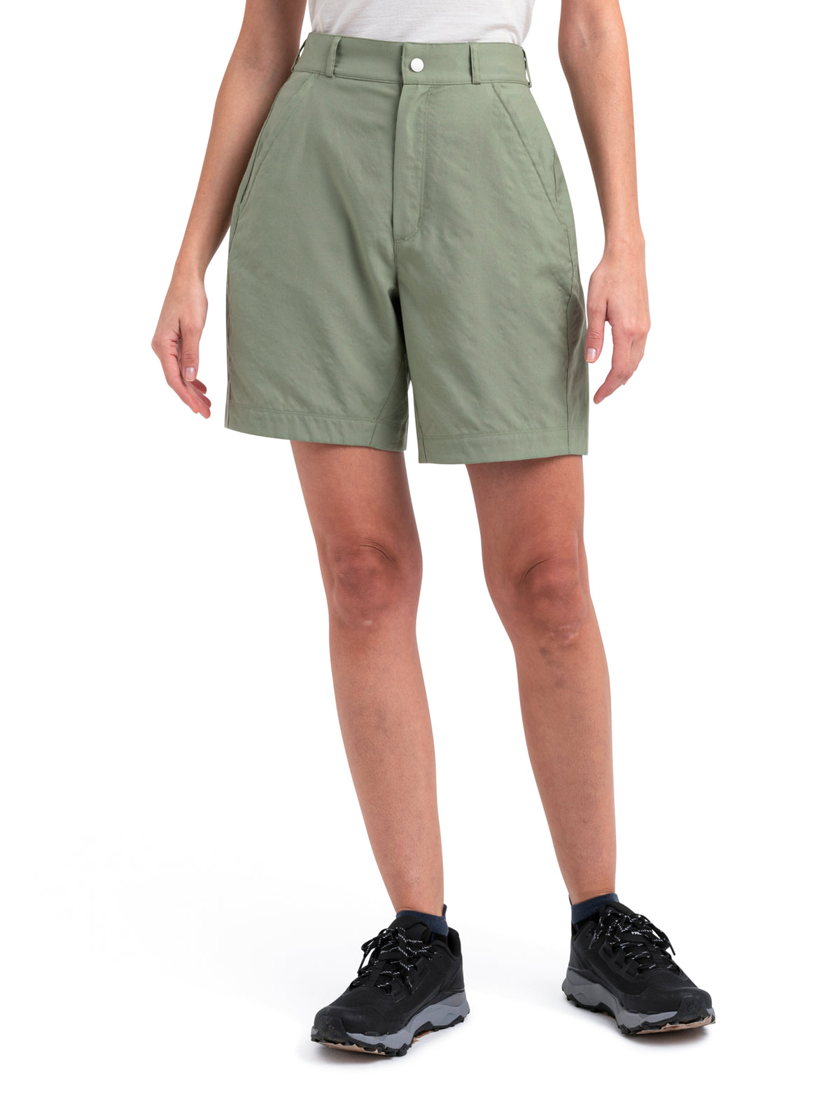 Women's Merino Hike Shorts Oil/Black/Silver - 1