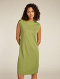 Women's Merino Granary Sleeveless Dress Olive - 1