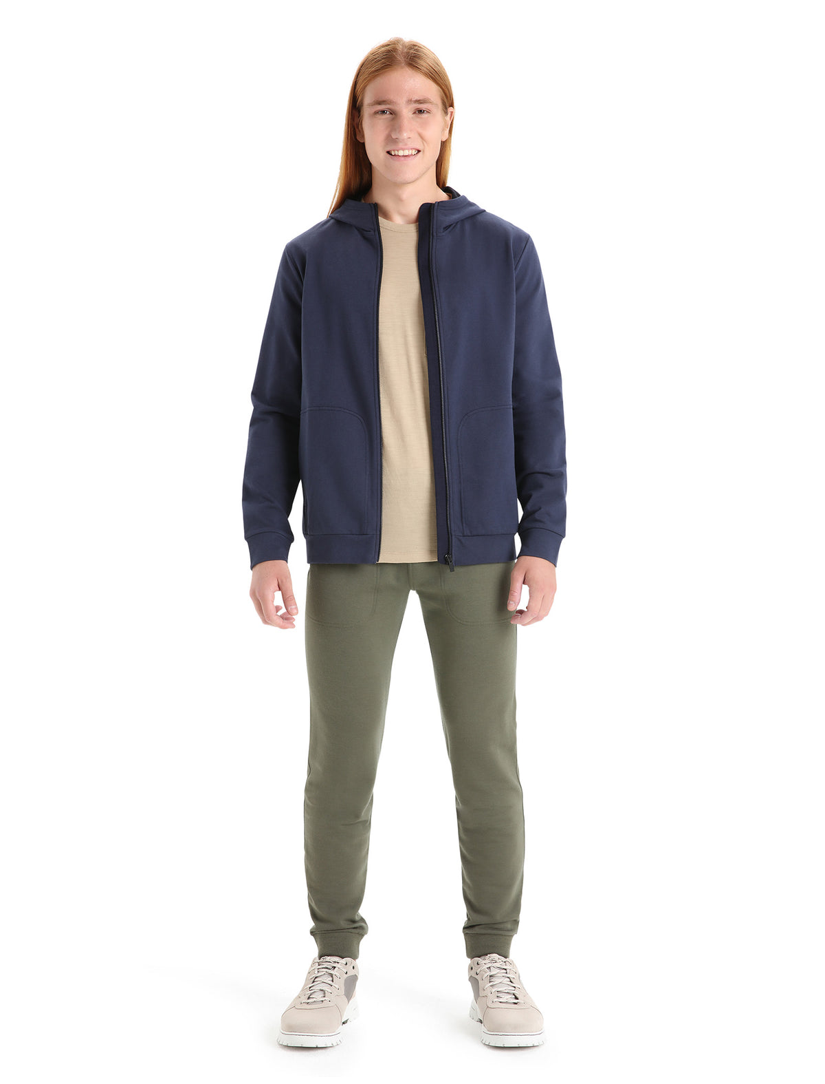 Men's Central Classic Long Sleeve Zip Hoodie Glacier - 3