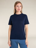 Women's Merino Linen Short Sleeve T-Shirt Glacier - 1