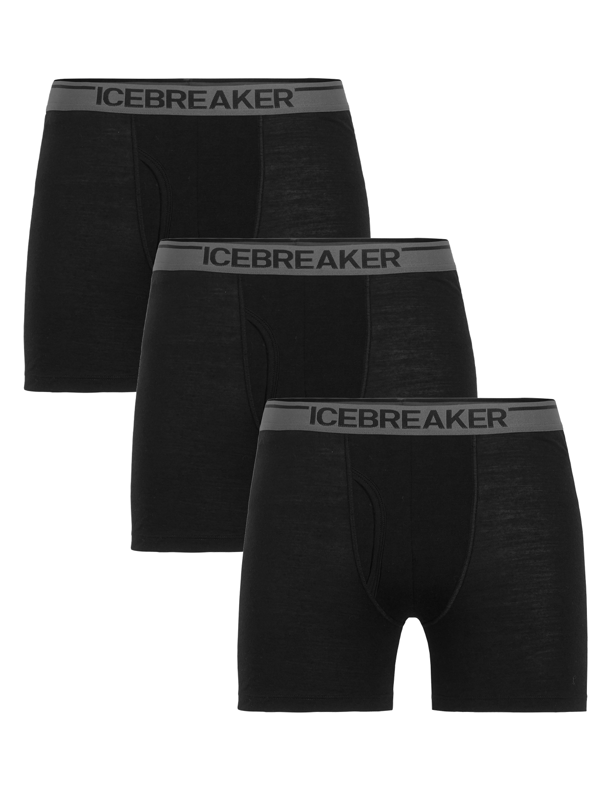 Men's Merino 150 Anatomica Boxers With Fly 3 Pack Black - 1