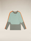 Men's Merino 200 Sonebula Long Sleeve Crewe Thermal Top Galaxy/Moss - 3