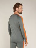 Men's Merino 200 Sonebula Long Sleeve Crewe Thermal Top Galaxy/Moss - 4