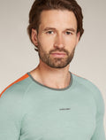 Men's Merino 200 Sonebula Long Sleeve Crewe Thermal Top Galaxy/Moss - 7