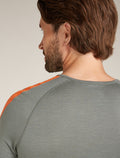 Men's Merino 200 Sonebula Long Sleeve Crewe Thermal Top Galaxy/Moss - 9