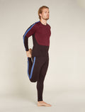 Men's Merino 200 Sonebula Long Sleeve Crewe Thermal Top Bittersweet/Port - 3