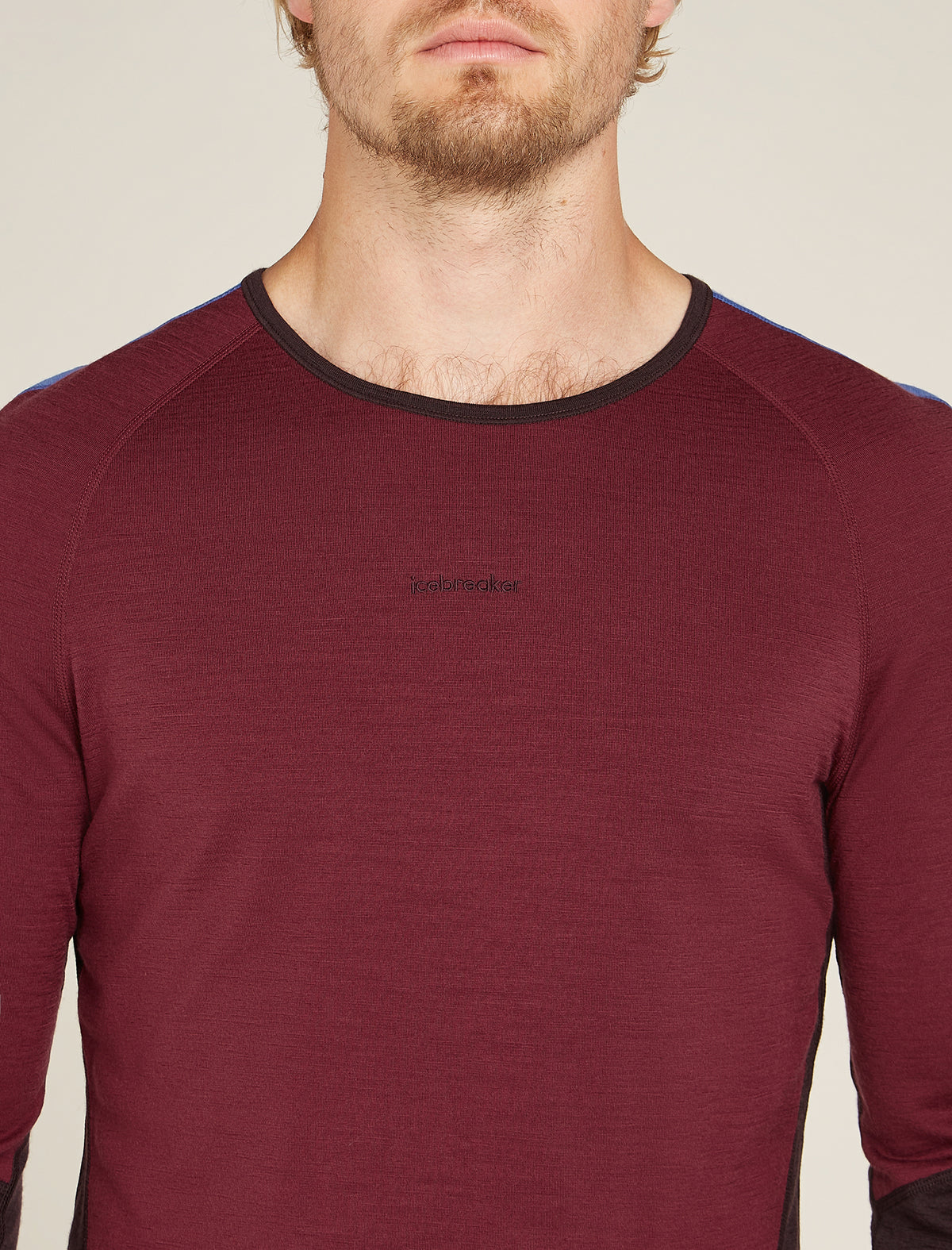 Men's Merino 200 Sonebula Long Sleeve Crewe Thermal Top Bittersweet/Port - 5