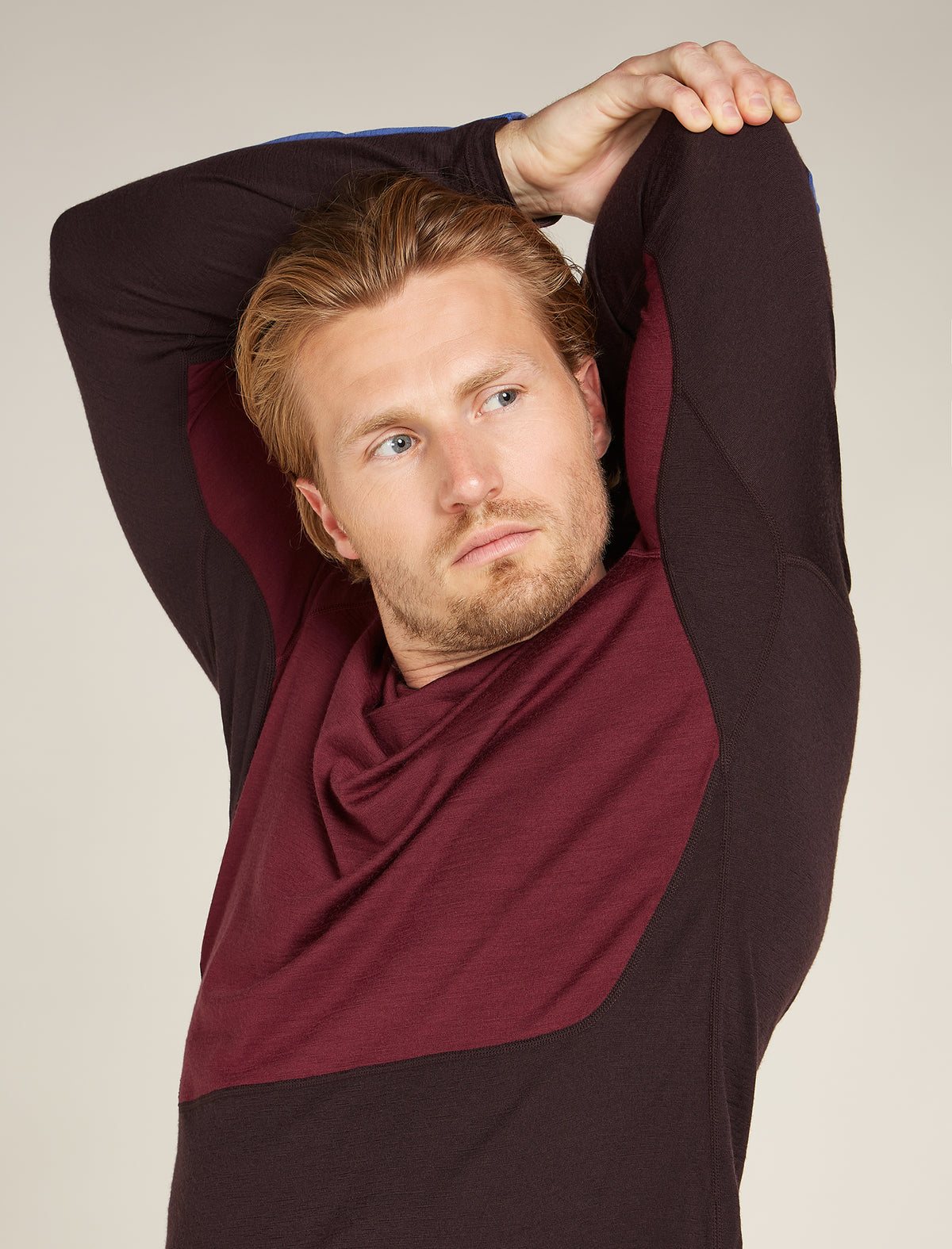 Men's Merino 200 Sonebula Long Sleeve Crewe Thermal Top Bittersweet/Port - 6