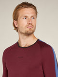 Men's Merino 200 Sonebula Long Sleeve Crewe Thermal Top Bittersweet/Port - 7