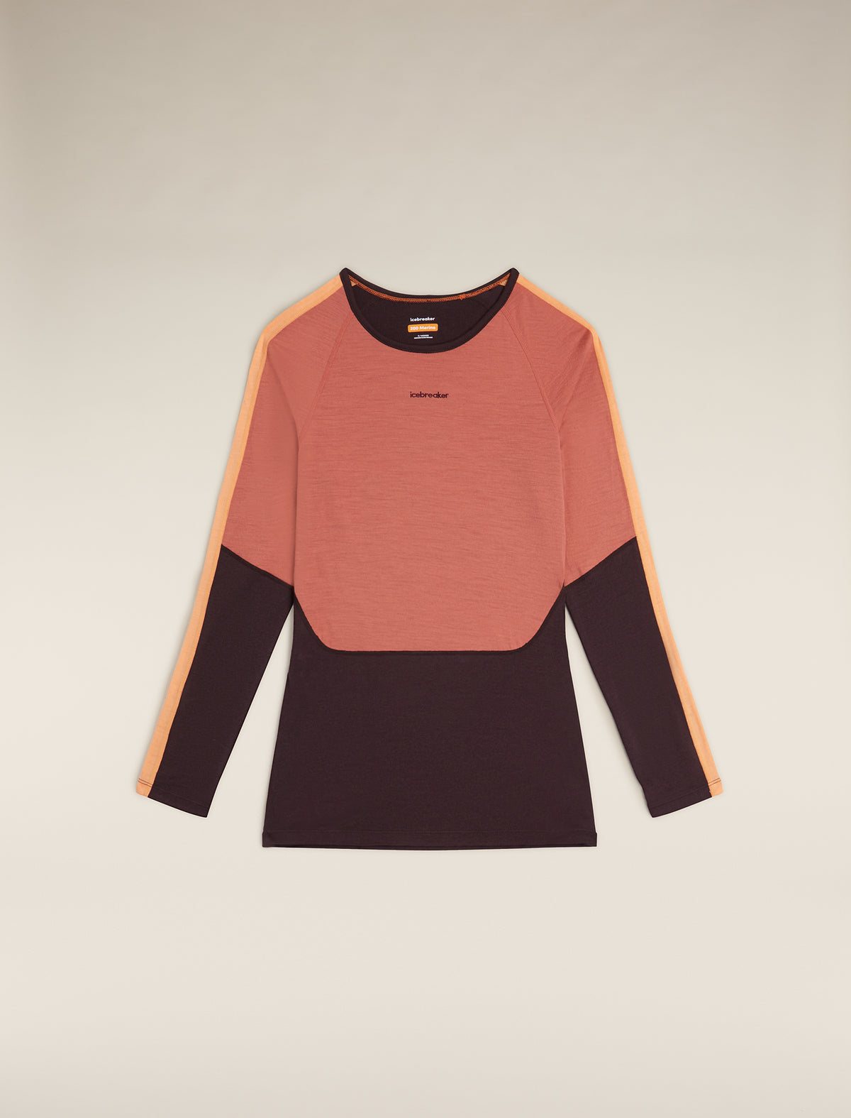 Women's Merino 200 Sonebula Long Sleeve Crewe Thermal Top Bittersweet - 2