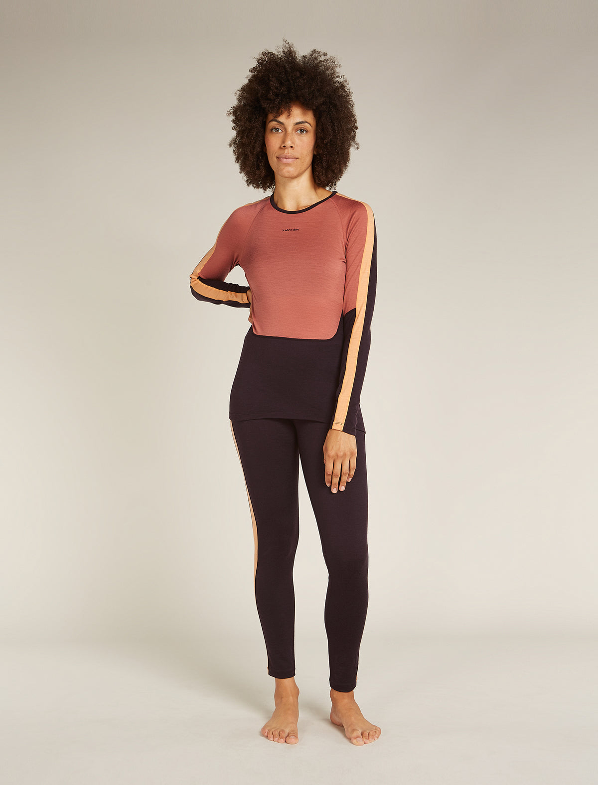 Women's Merino 200 Sonebula Long Sleeve Crewe Thermal Top Bittersweet - 4