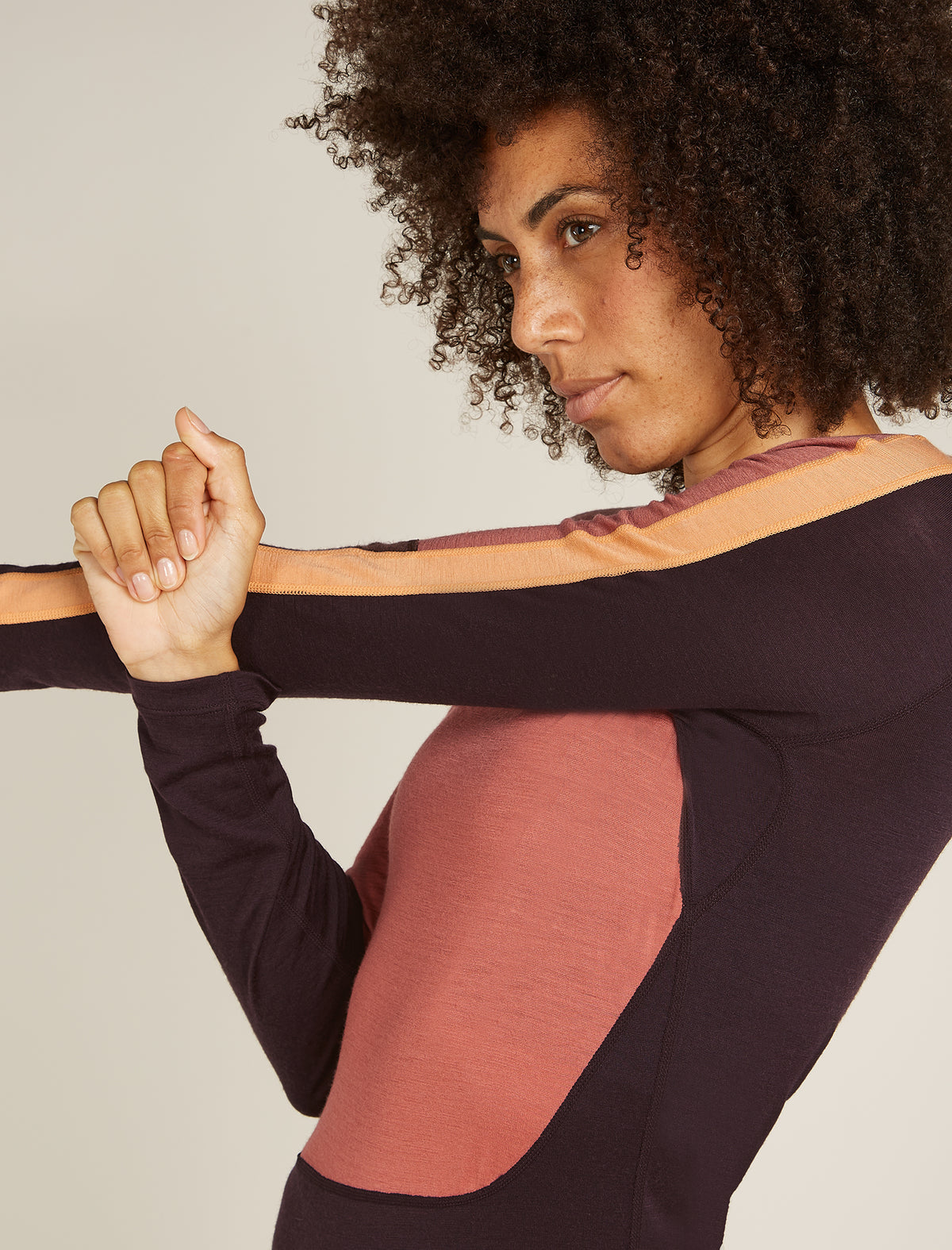 Women's Merino 200 Sonebula Long Sleeve Crewe Thermal Top Bittersweet - 7