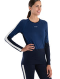 Women's Merino 200 Sonebula Long Sleeve Crewe Thermal Top Midnight Navy/Royal Navy - 3
