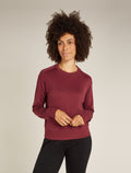 Women's Merino Blend 200 Crush Long Sleeve Sweatshirt Port - 1