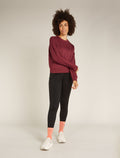Women's Merino Blend 200 Crush Long Sleeve Sweatshirt Port - 4