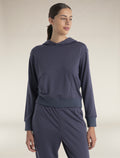 Women's Merino Blend 200 Crush Long Sleeve Hoodie Graphite - 1