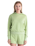Women's Merino Blend 200 Crush Long Sleeve Hoodie Glazen - 1