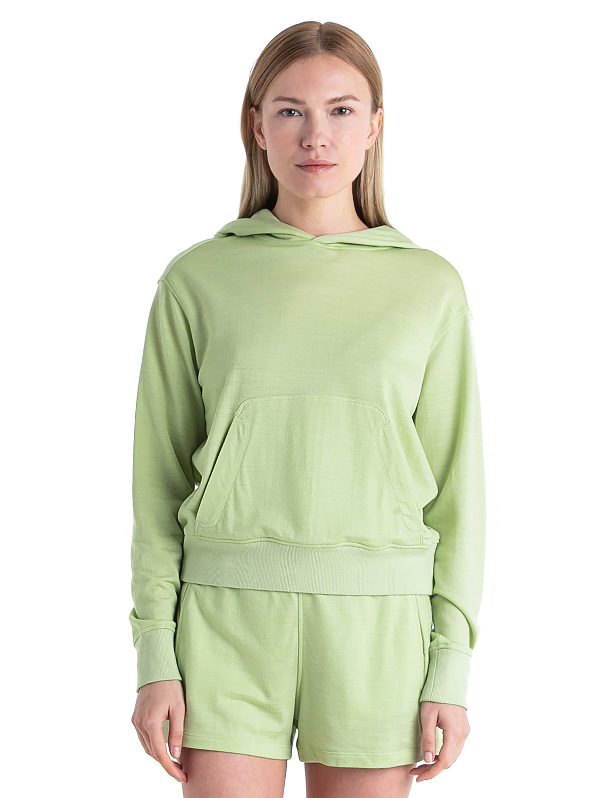 Women's Merino Blend 200 Crush Long Sleeve Hoodie Glazen - 1