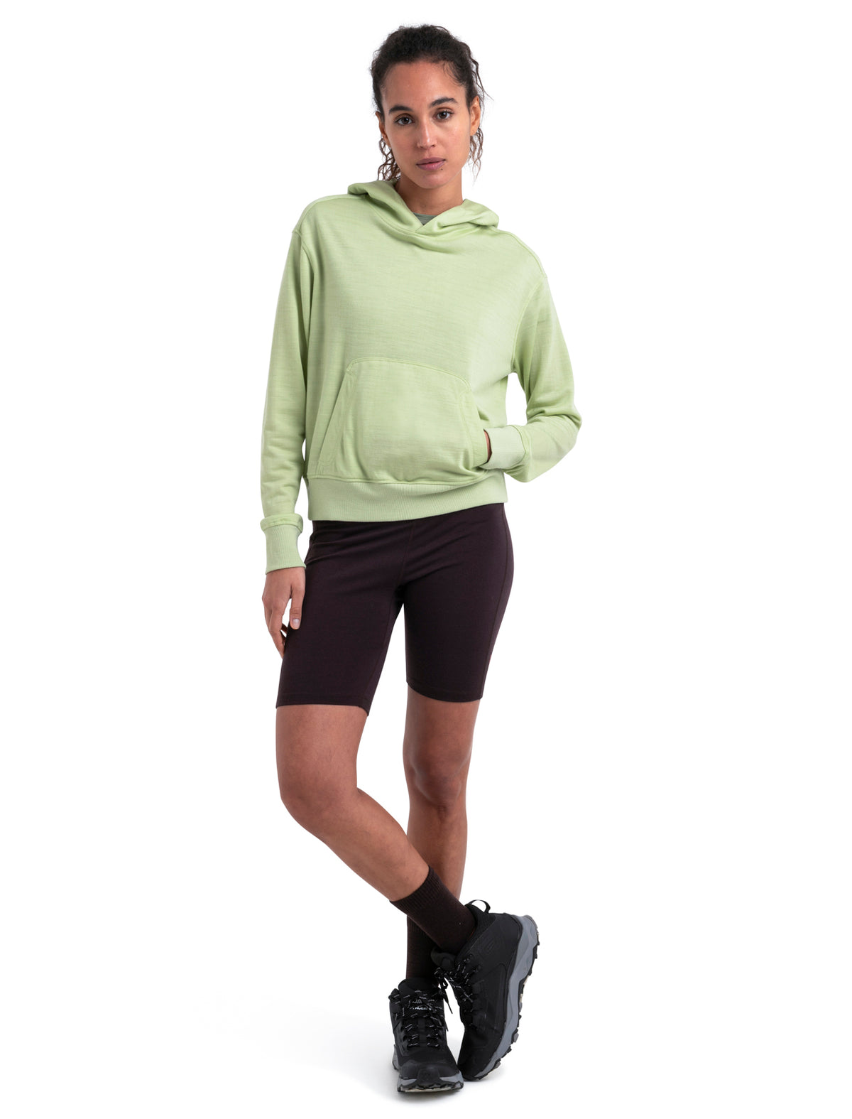 Women's Merino Blend 200 Crush Long Sleeve Hoodie Glazen - 7