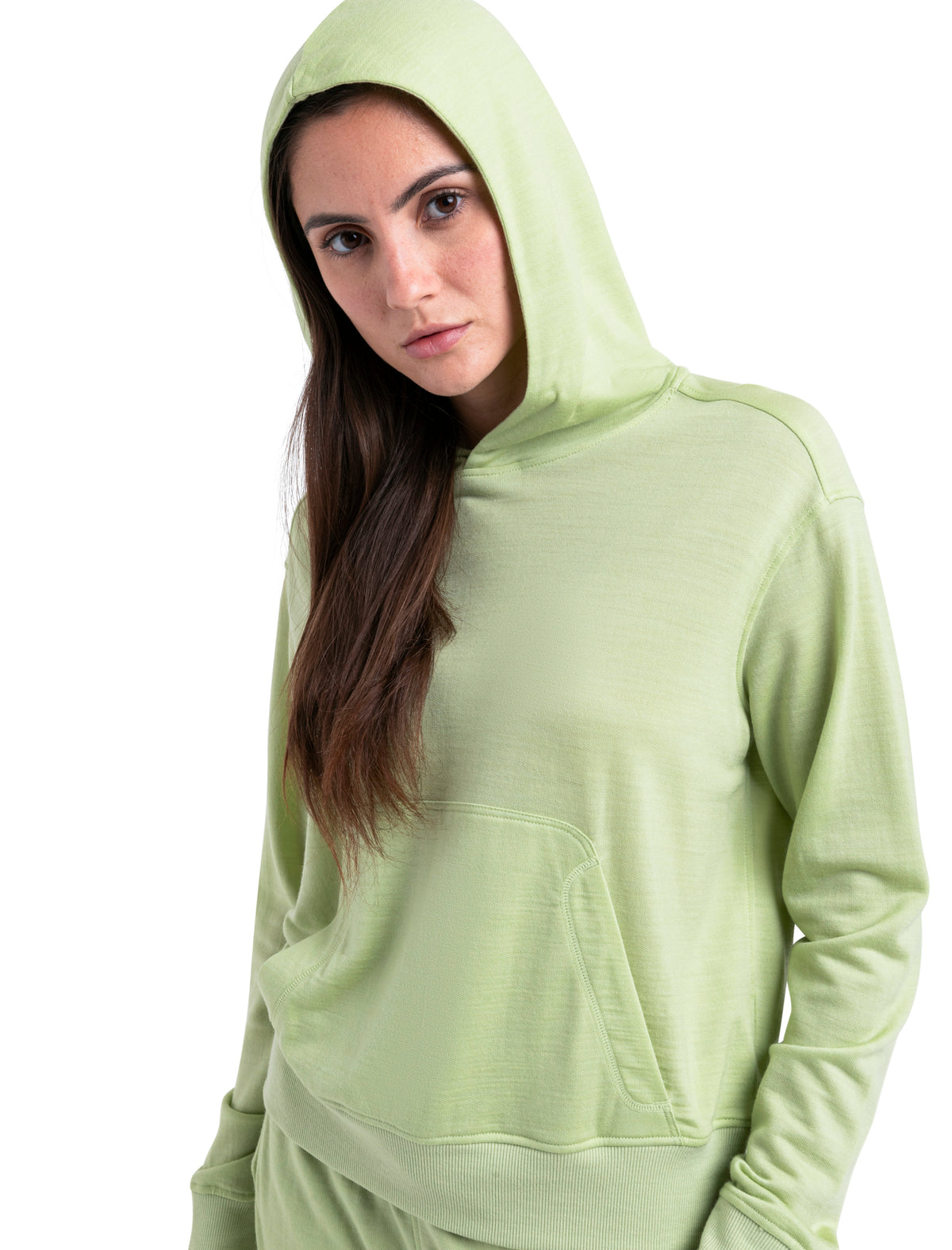 Women's Merino Blend 200 Crush Long Sleeve Hoodie Glazen - 8