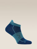 Men's Merino Blend Run+ Ultralight Micro Socks Atlantis/Topaz - 4