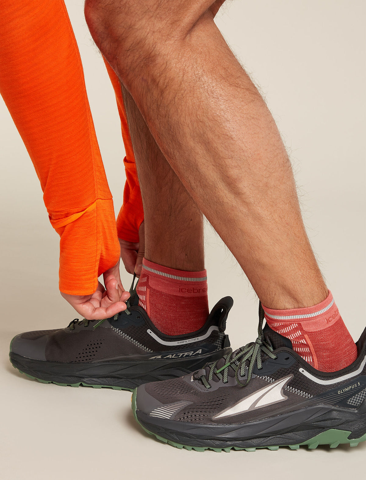 Men's Merino Blend Run+ Ultralight Mini Socks Jasper/plume - 1