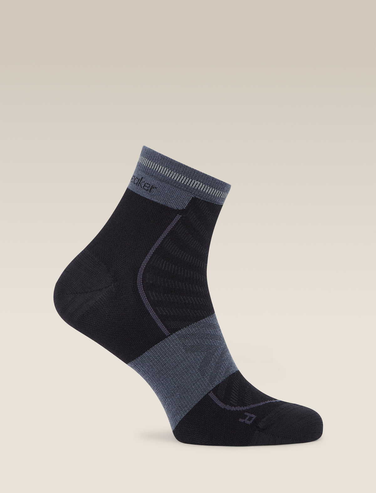 Men's Merino Blend Run+ Ultralight Mini Socks Black/Graphite - 1